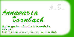 annamaria dornbach business card